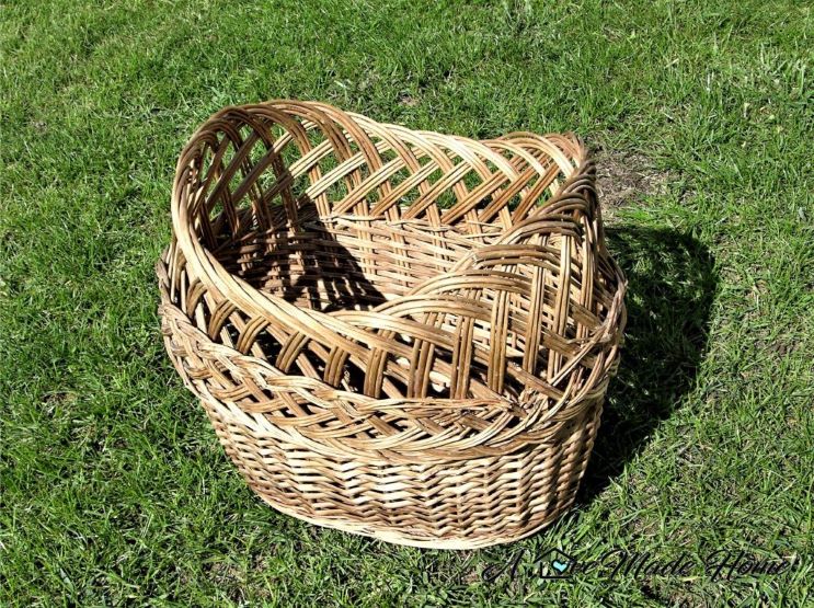 Damaged wicker basket
