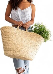French Basket for shopping, Moroccan Basket, Straw Basket, tote bag, beach bag