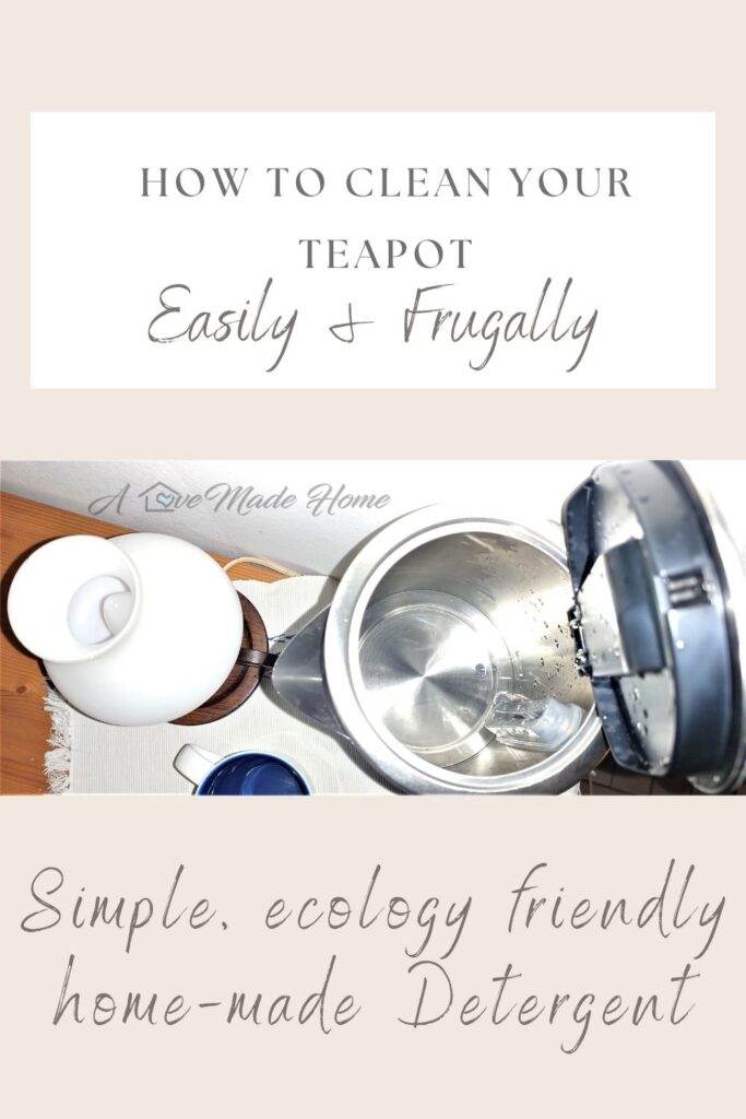 Easily remove limescale from a teapot