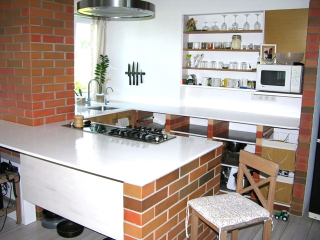 Brick kitchen units