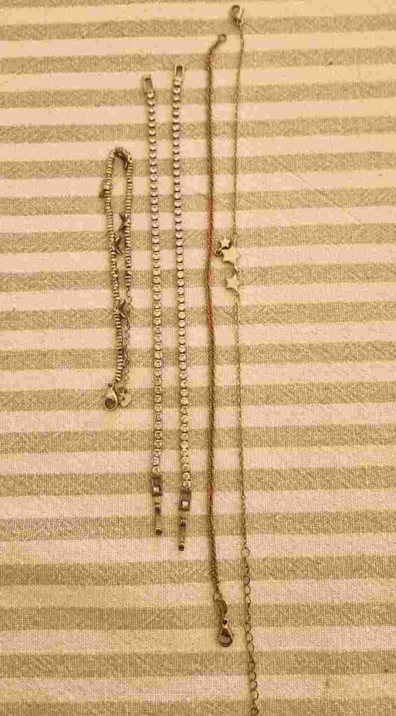 Yellowed Sterling Silver Jewellery