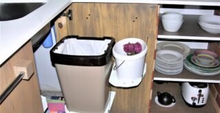 Kitchen cabinet door mounted Garbage Bins